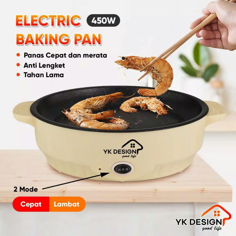 YK Design YK-804 Panci Goreng Electrik Warna Hijau