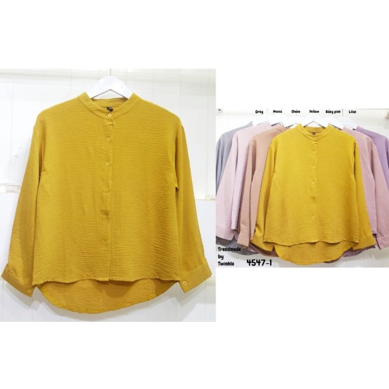 Blouse/atasan wanita crinkle kancing twinkle 4547-1