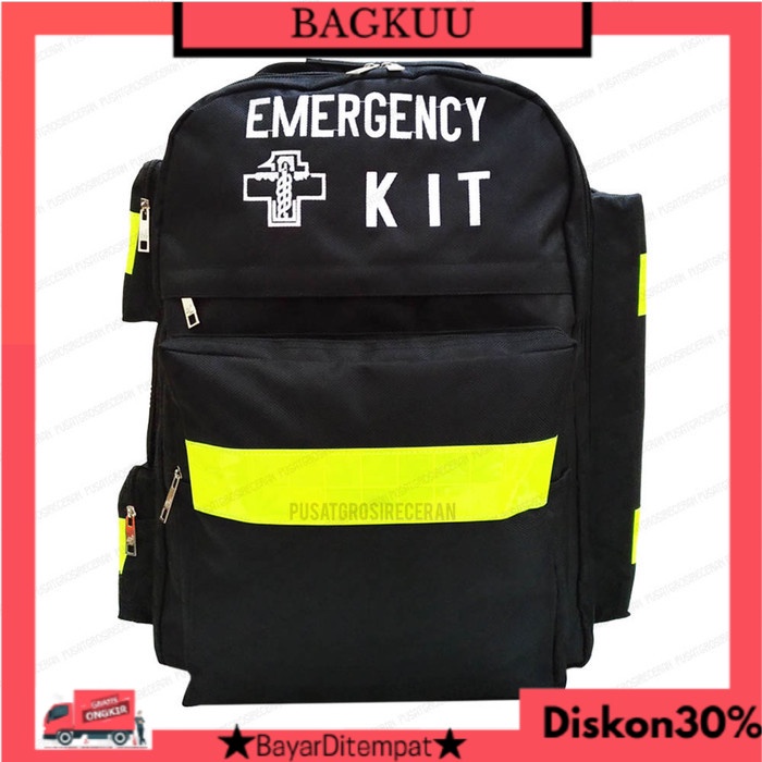 COD Emergency Kit Tas Perlengkapan Medis First Aid Kit Bag Tas P3K SAR - Hitam