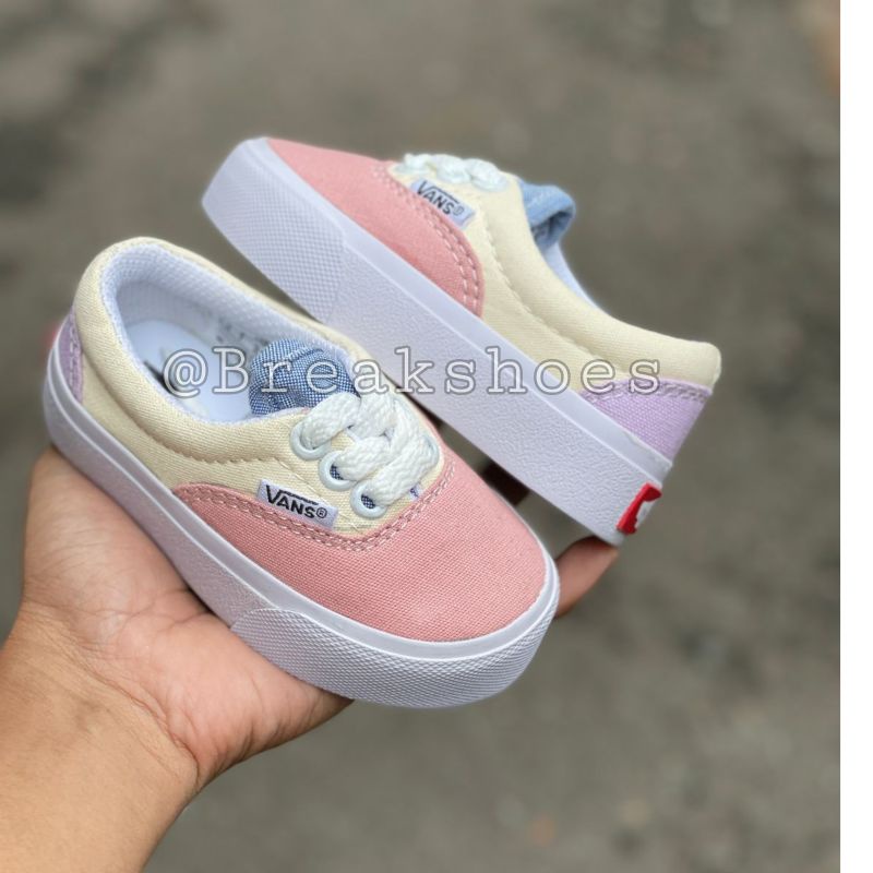 Sepatu anak autentik/era model tali krem/peach krem