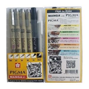 

pigma micron manga basic set