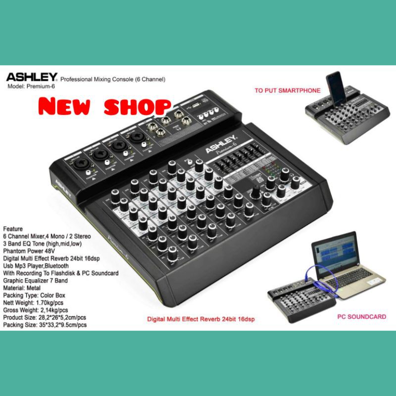 Mixer Audio Ashley Premium 6 Original Garansi Resmi