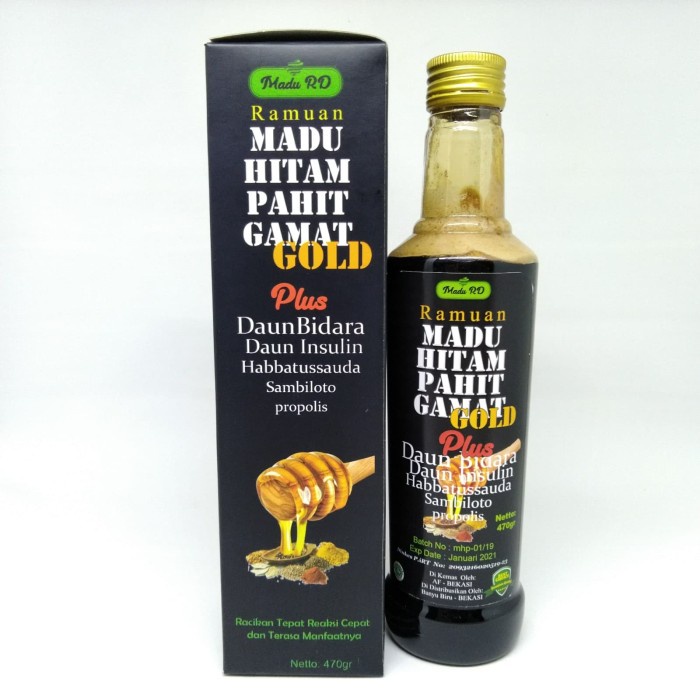 

Ge602G Madu Hitam Pahit Gamat Gold (Emas) Plus Bidara Ds5