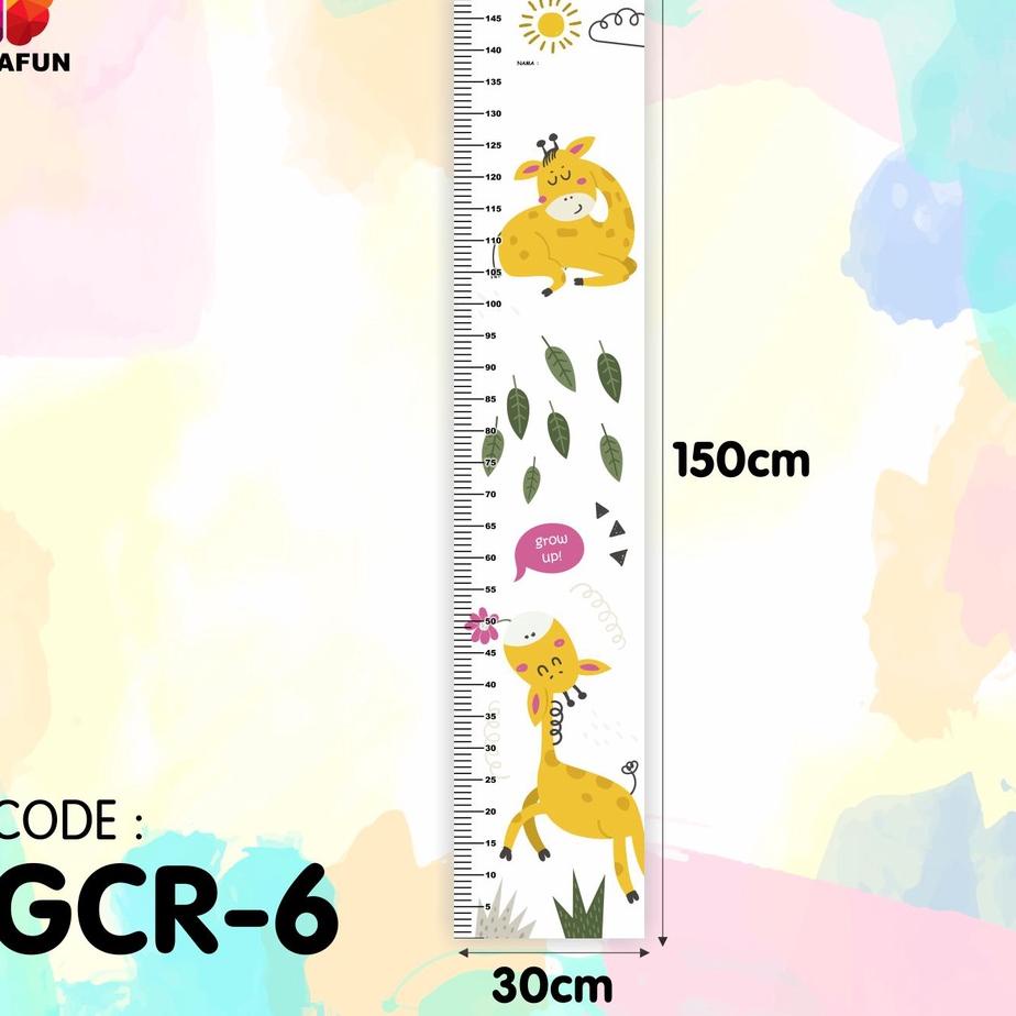 Growth Chart Anak - Pengukur tinggi badan anak tema Jerapah