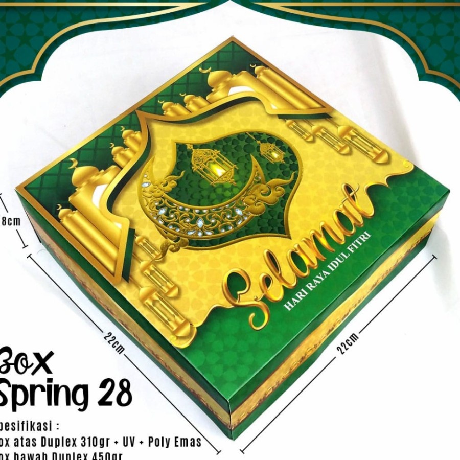

Kotak Kardus Box Lebaran Idul Fitri Bronis Lapis Cake Cookies Bolu 5pcs