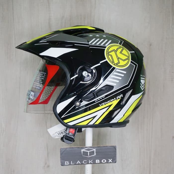 KYT Venom RR #4 Black Yellow Fluo
