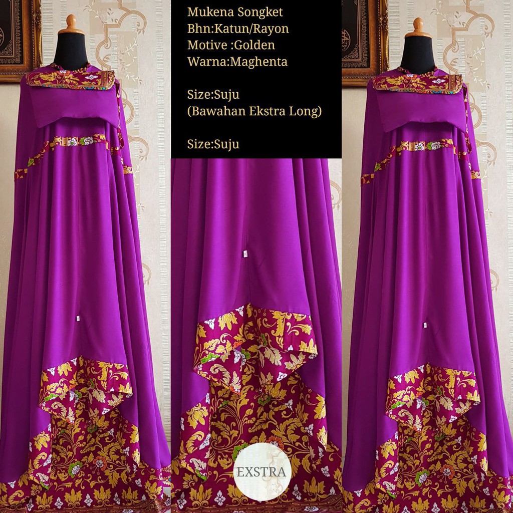 mukena Bali songket Prada Exlusive Yens Golden