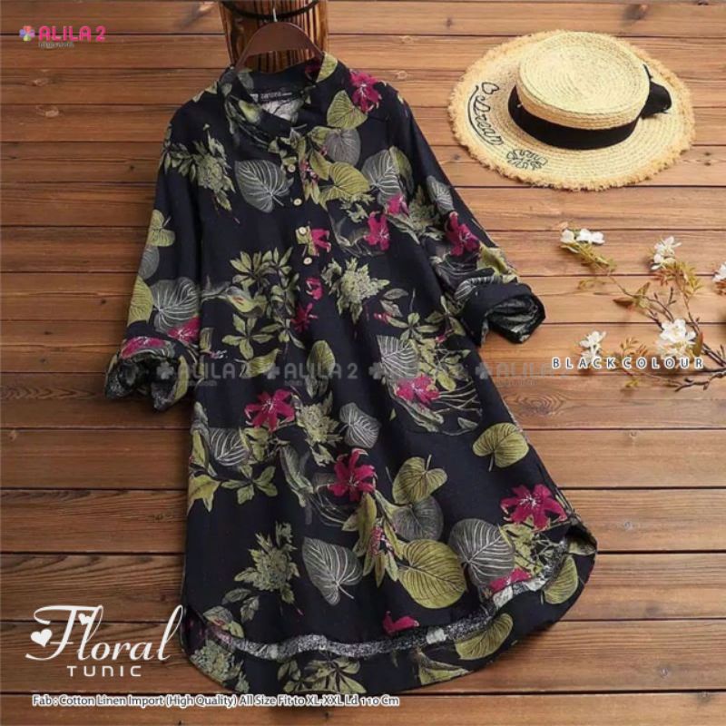 TUNIK MOTIF BUNGA FLORAL