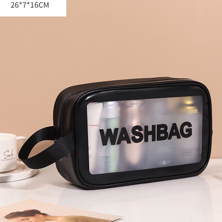 GO! WK624 Tas Kosmetik Transparan Pouch Travel MakeUp Bag Organizer washbag Waterproof