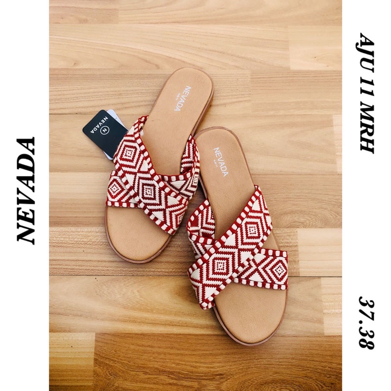 Nevada Sandal Slop Merah