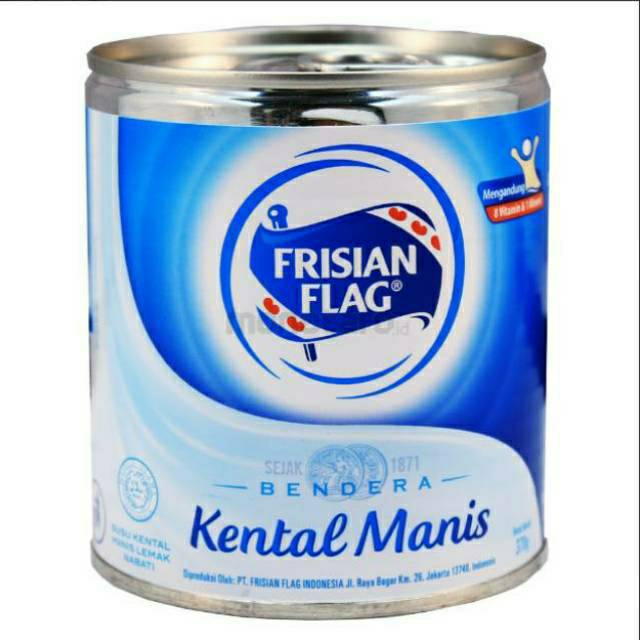 

SKM Frisian flag Bendera cokelat/putih dan Indomilk susu kental manis krimer 370 gram