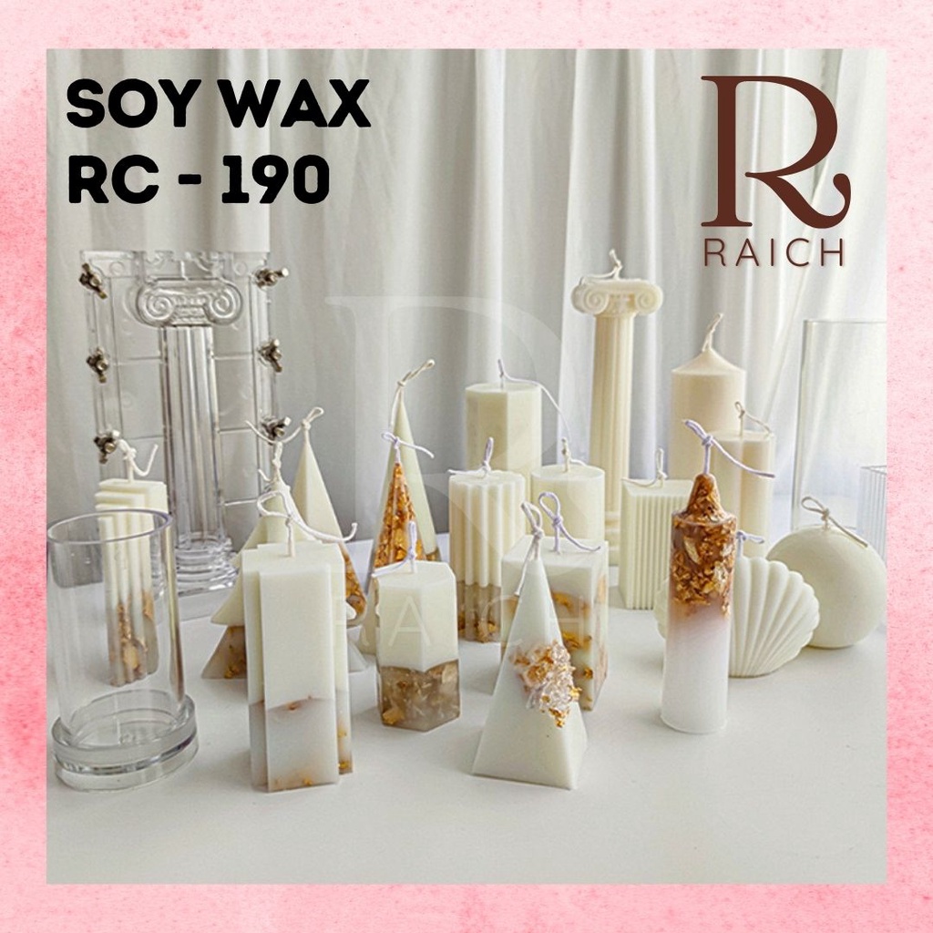 1 KG SOY WAX - CONTAINER &amp; PILLAR Soy Wax 100% Pure Natural Scented Candle Bahan Baku Lilin Kedelai  Aromaterapi Import Eco Friendly