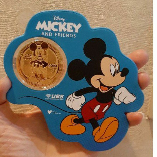 Logam mulia emas ubs disney mickey minnie 0.2gr 0,2gr gram