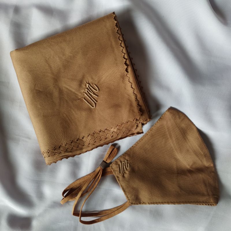 Jilbab umama voal miracle plain masker LC bordir UM lasercut grosir promo random ecer-UM ~ Milo