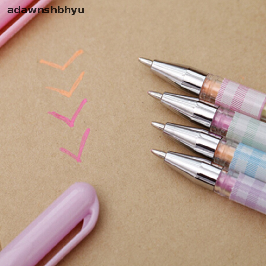 Adawnshbhyu 2pc Pulpen Stabilo Lucu Spidol Stationary Point Bolpen 6warna