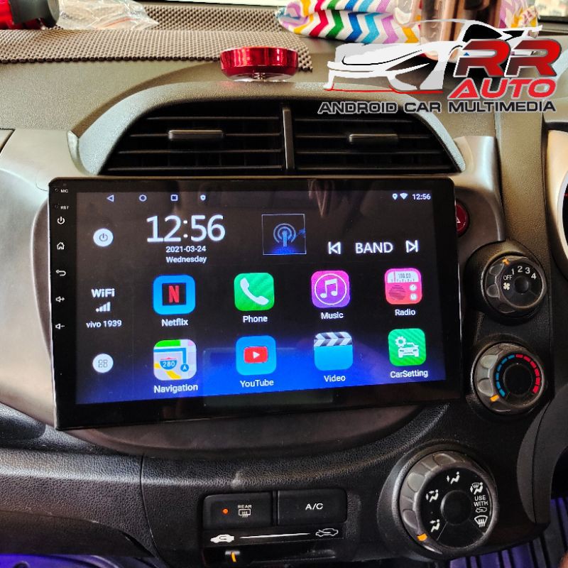 Honda Jazz 2008-2014 | Head Unit Android 10In 2/32gb,Voice Command,Wifi,DSP 32band(Free Kamera Parkir & Socket PNP)-1
