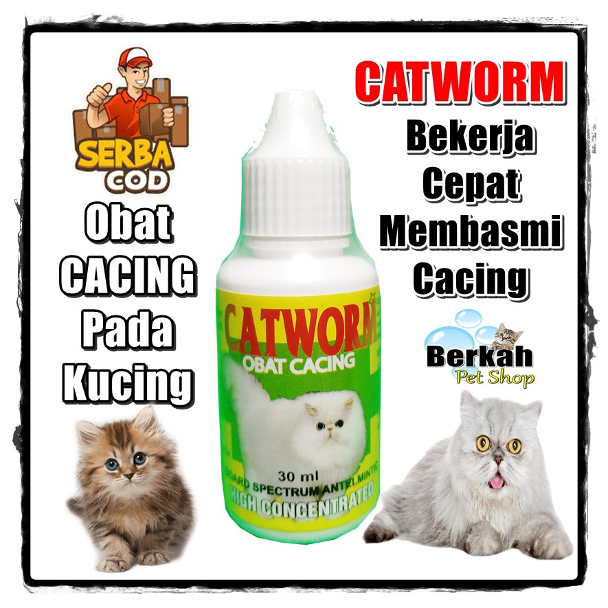 Catworm Obat Kucing Cacingan Obat Cacing Kucing Tetes Untuk Kucing Kitten & Dewasa 30 ML