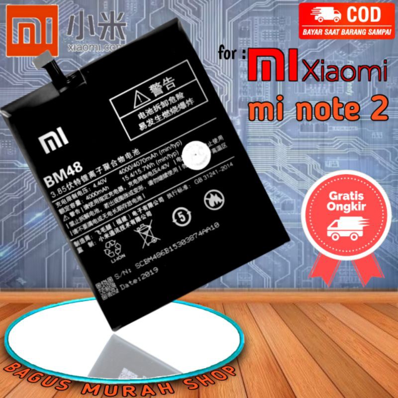 BATTERY BATERAI BATRE HP XIAOMI MI NOTE 2 BM48 BATU BATRAI HANDPHONE MI NOTE2 BM-48 ORIGINAL