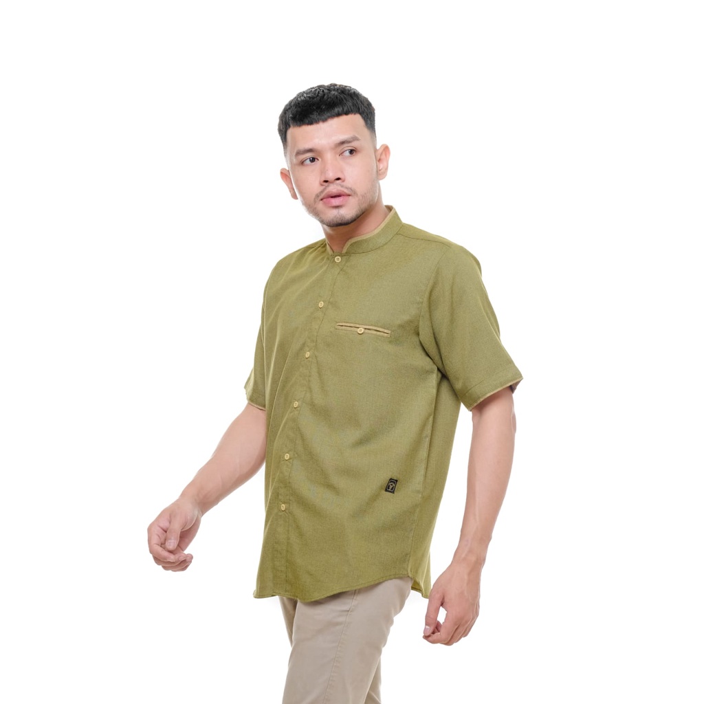Mufatih / koko casual pria / kemeja koko / kemeja koko pria bahan katun madinah