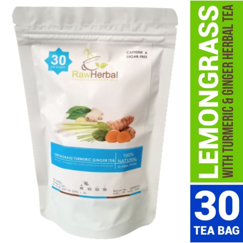 Teh Celup Herbal Sereh Kunyit dan Jahe Lemongrass Turmeric Ginger Tea