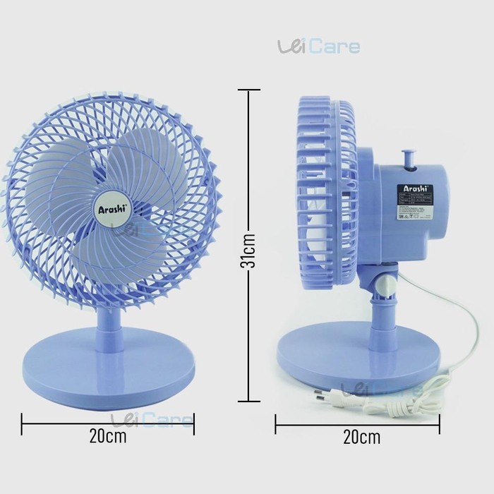 Kipas Angin Listrik Meja 8 inch Arashi Windmill bisa kiri kanan
