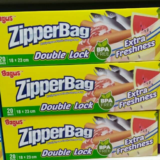 

Bagus zipper bag double lock 18x23cm