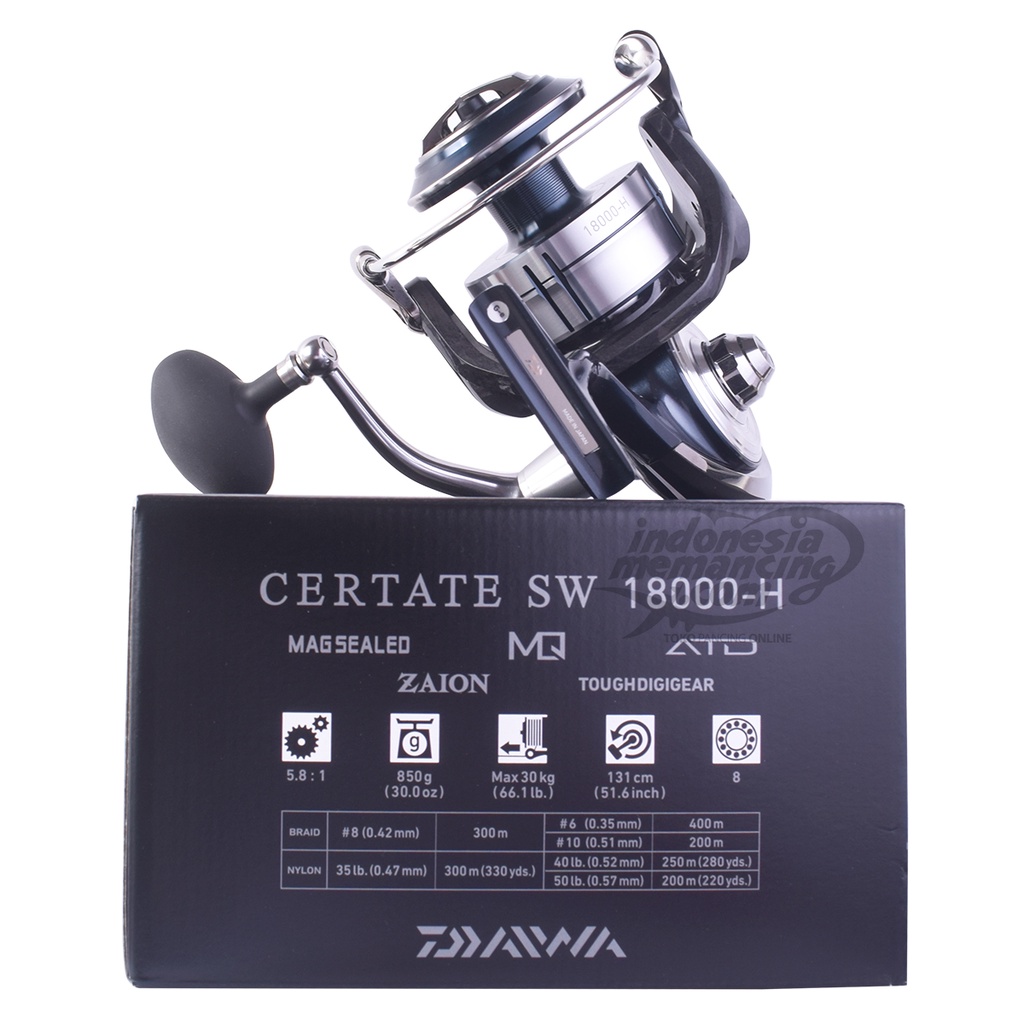Reel Spinning Daiwa Certate SW 18000 HG tahun 2021