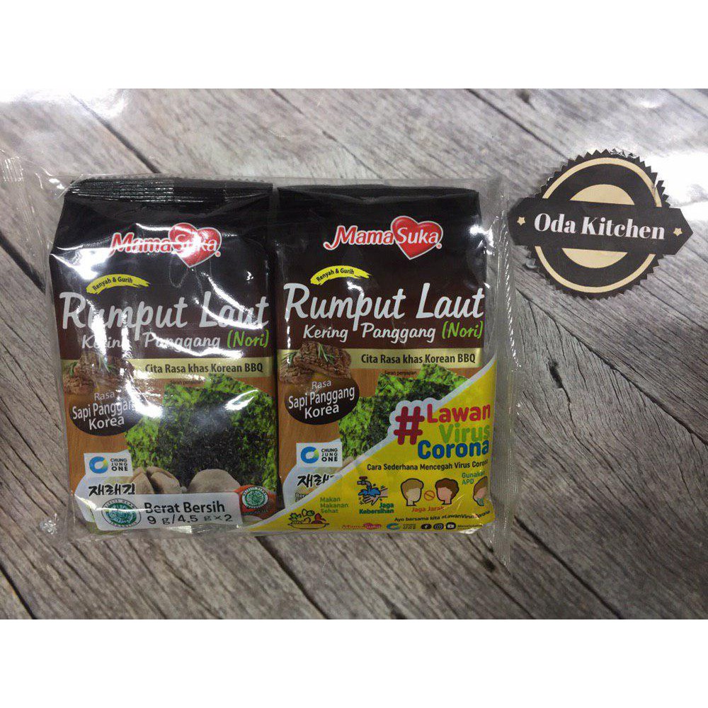 MAMA SUKA RUMPUT LAUT PANGANG NORI BARBEQUE PACK 2X4,5gr