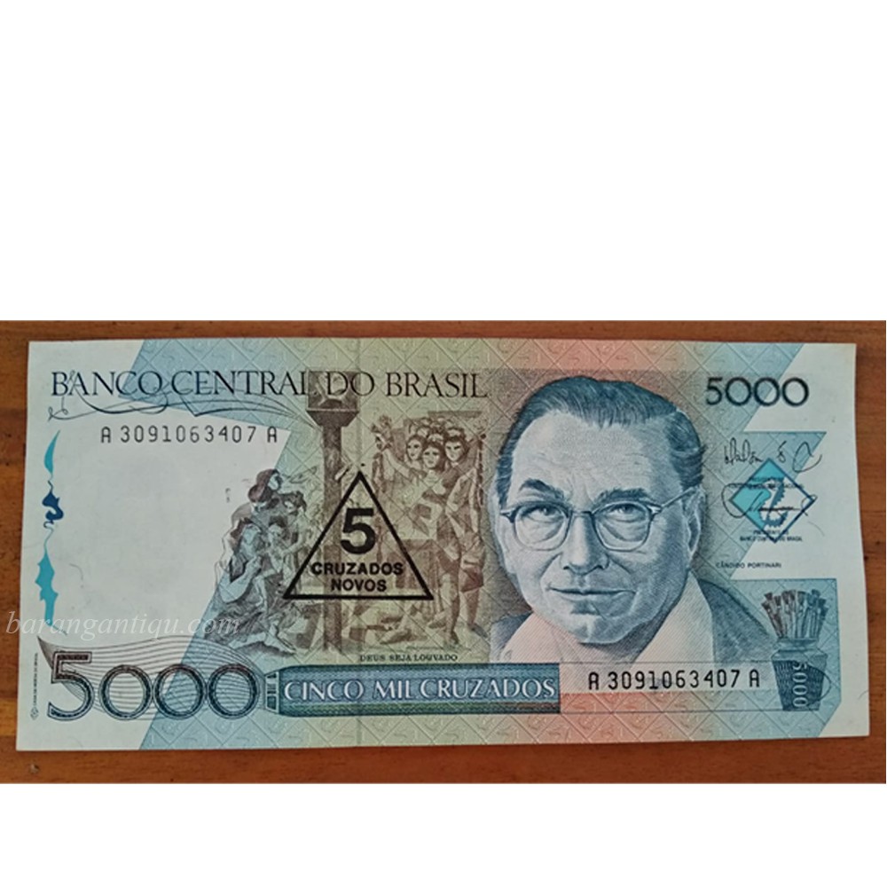 Uang Kuno Asing Real Brazil UBCN Pecahan 5000