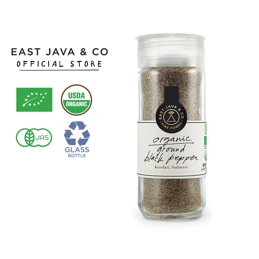 East Java Co Organic Ground Black Pepper 55g Lada East Java Co Organic Ground Black Pepper 55g Lada