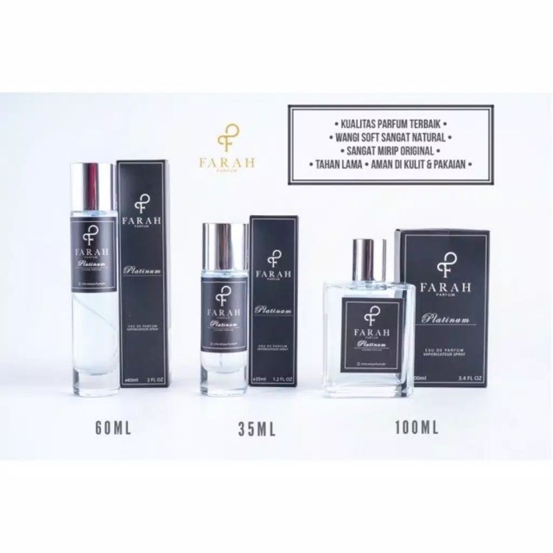 Farah Parfum BR540 EXTRAIT DE PARFUM Unisex Platinum Parfum Wanita & Pria