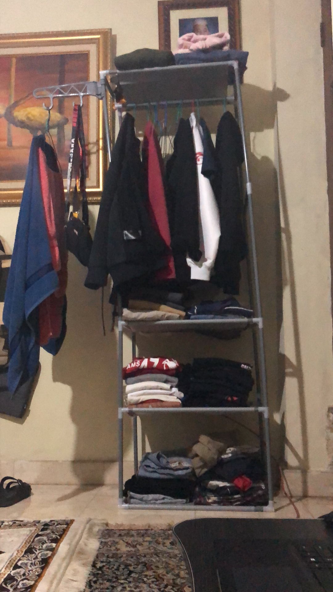 Gantungan Suling Tempel Di Tembok / Fitting Wall 10 Mata Ukuran 35 Cm /gantungan Baju / Square Cloth