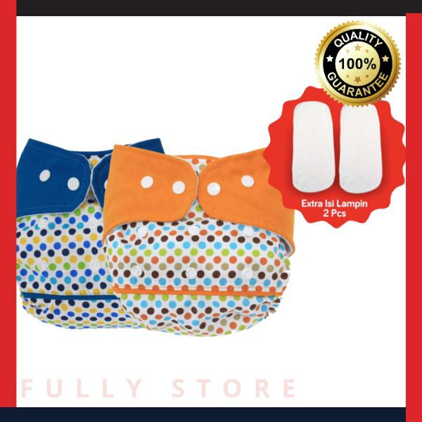 Murah Dialogue Diapers Baby Print Polka + 2 Lampin - DLD3201 Keren