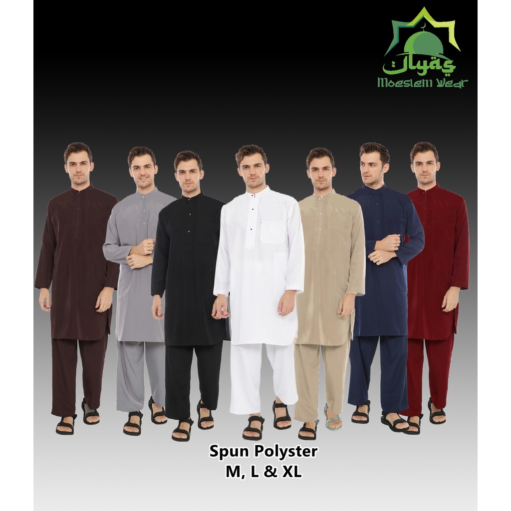 setelan pakistan baju dan celana polos - koko gamis pria - kurta pakistan - koko dewasa