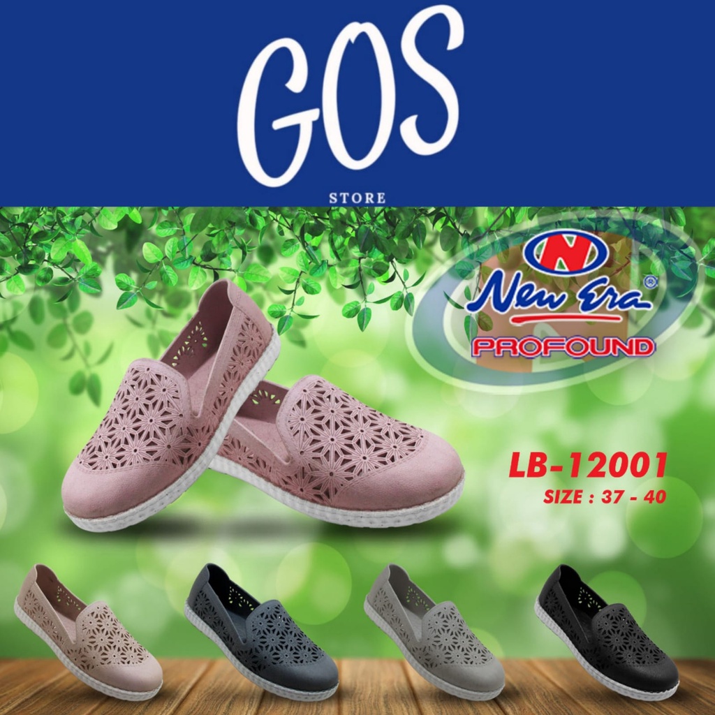 gos NEW ERA LB 12001 PVR Sepatu Slip On Wanita Karet Terbaru Original Murah