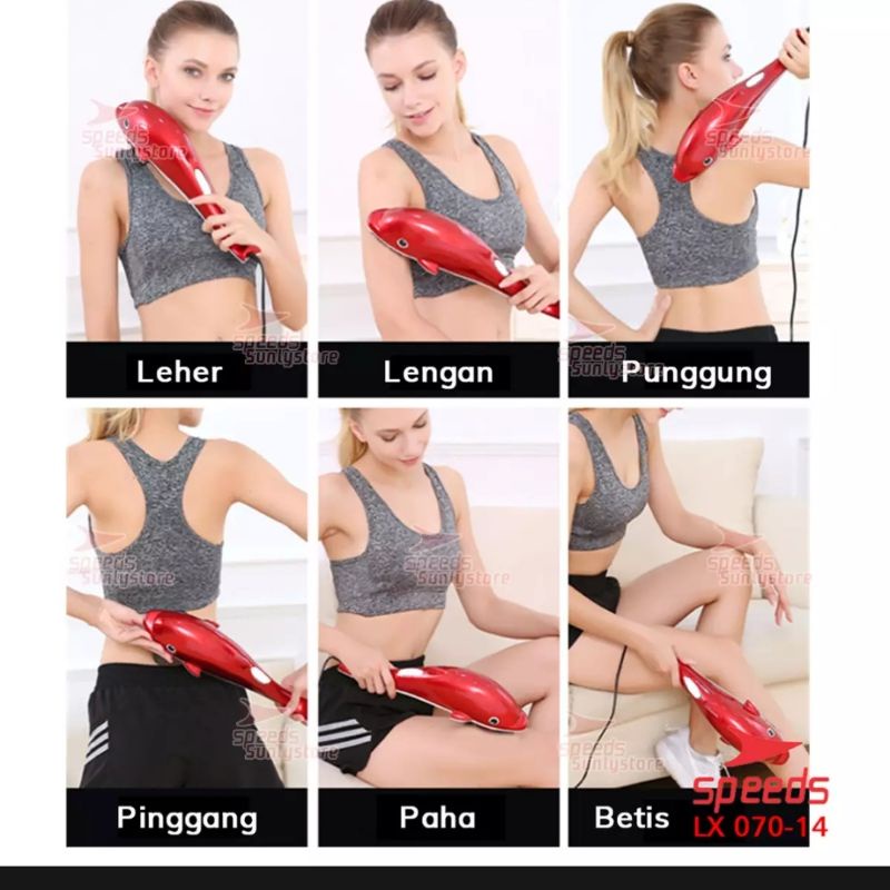 Alat Pijat Dolphin 6in1 Dolphin Massage Hand Massage / Alat Pijat Elektrik Infrared