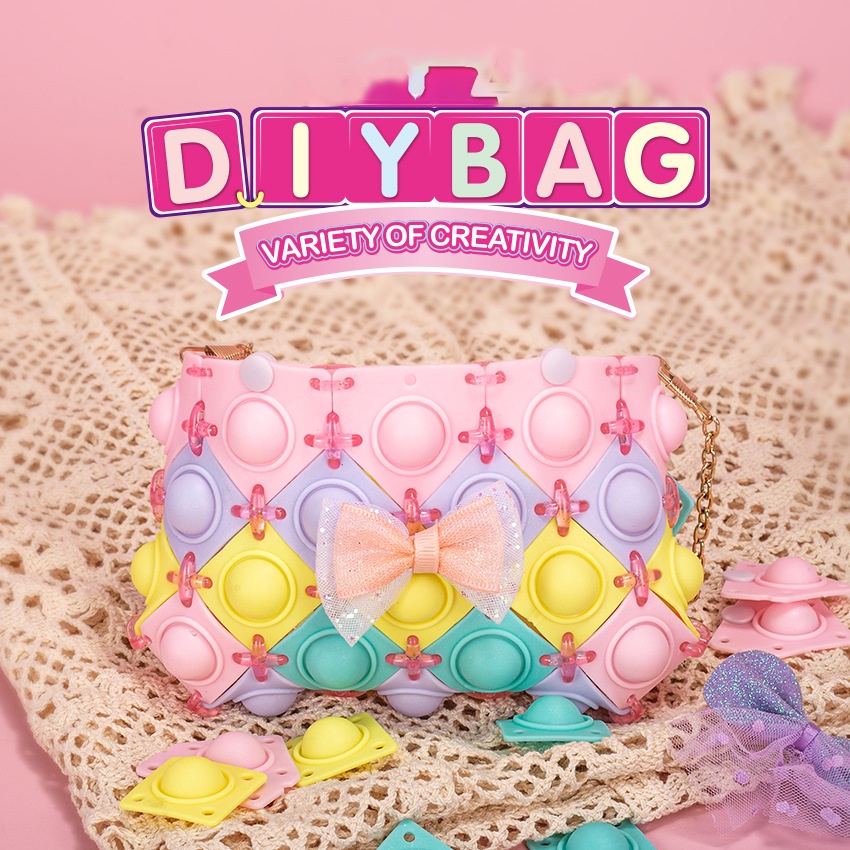 DIY Pop it Bag - Push Pop it Bag - Tas selempang Pop it - Tas Pop It