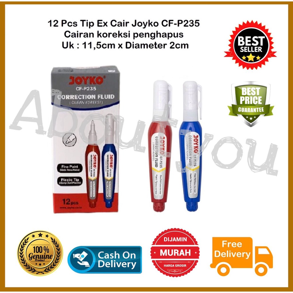 Tip ex Cair Tipex Kecil Murah per BATANG penghapus pulpen cair Tip X mini Correction Fluid Grosir