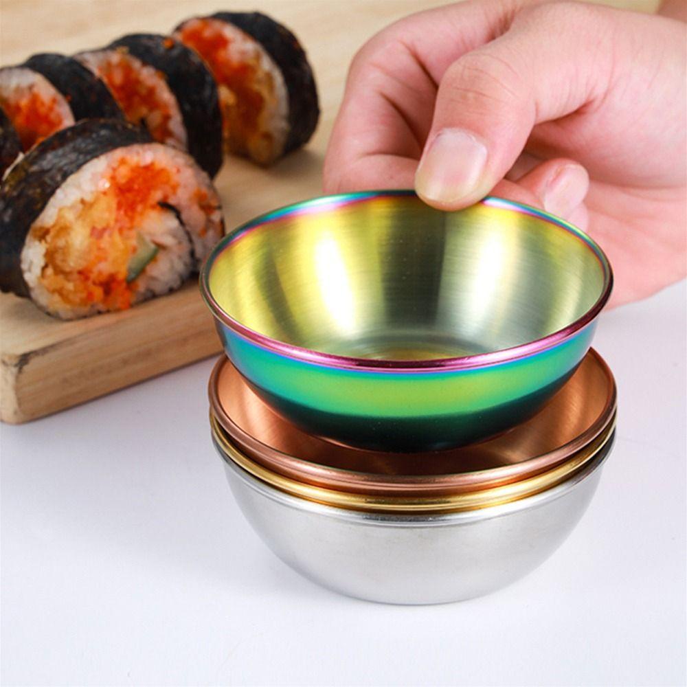 Preva 2Pcs Seasoning Dish Round Side Dish Sushi Cuka Kecap Kecil Makanan Sauce Cup