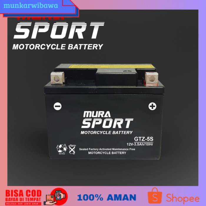 (BISA COD) Aki Motor Beat HONDA Gtz5s Max Power Aki Murah Aki Kering Aki 12v - vario