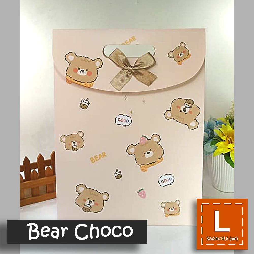 

Paper Bag - L LUCKY CAT BEAR