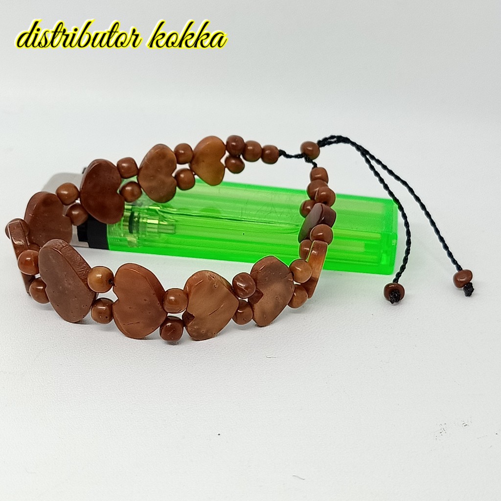 ( SUPER MURAH ) Gelang Kokka kaukah kaokah fukakah koka love full coklat