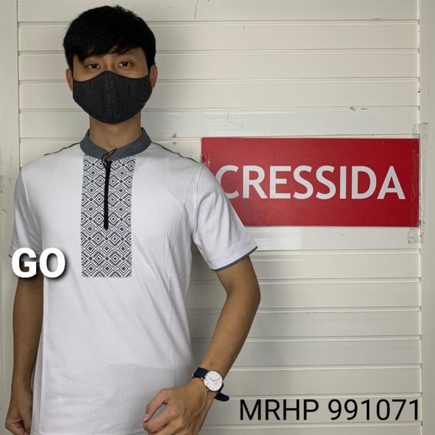 BB Baju Cowok CRESSIDA kaos lengan pendek busana muslim koko MRHP 100% ORIGINAL bahan katun