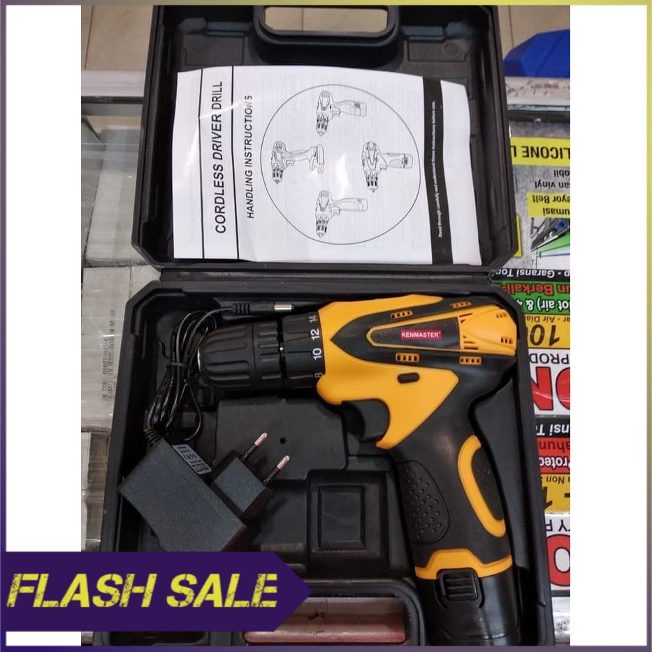 MESIN BOR BATERAI KENMASTER KM0612   BOR CORDLESS KENMASTER   CHARGER