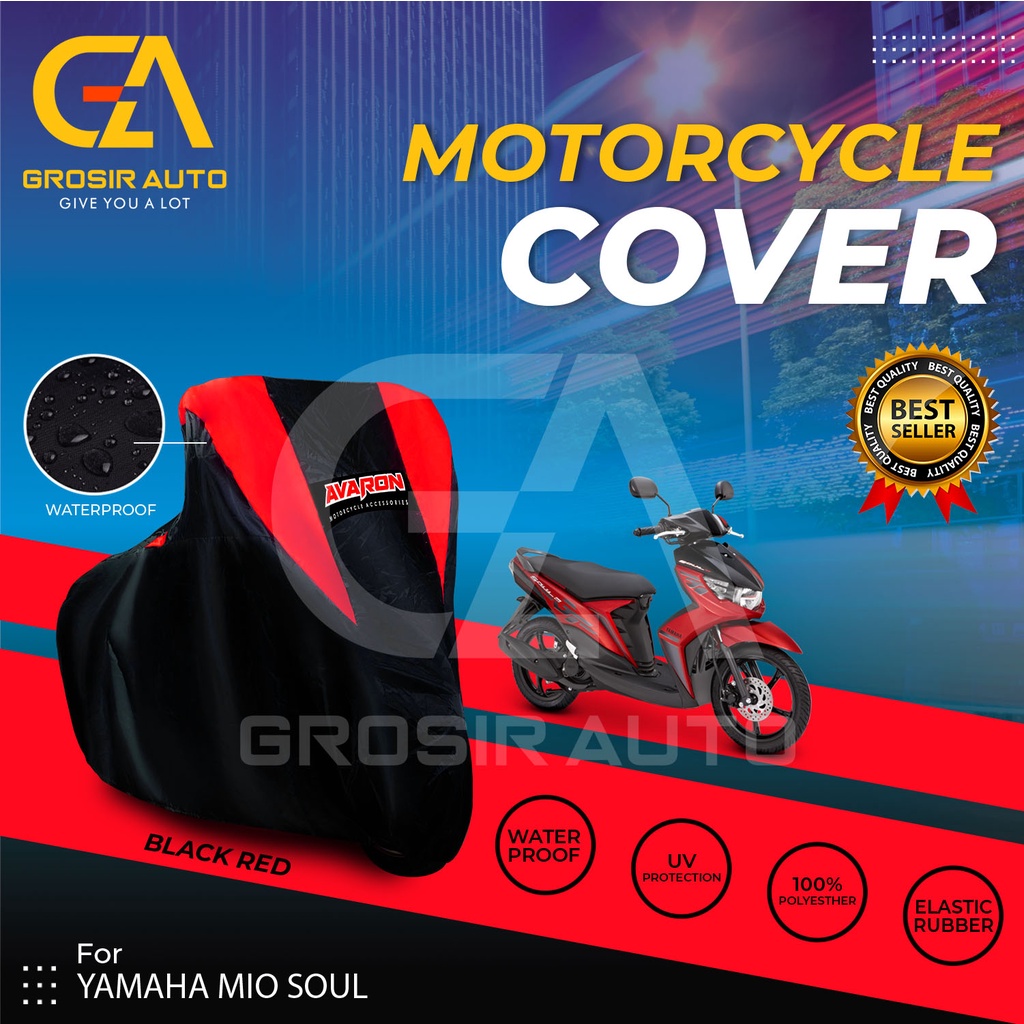 Sarung Motor AVARON MIO SOUL Penutup Pelindung Body Cover Motor Warna Anti Air Merk Avaron