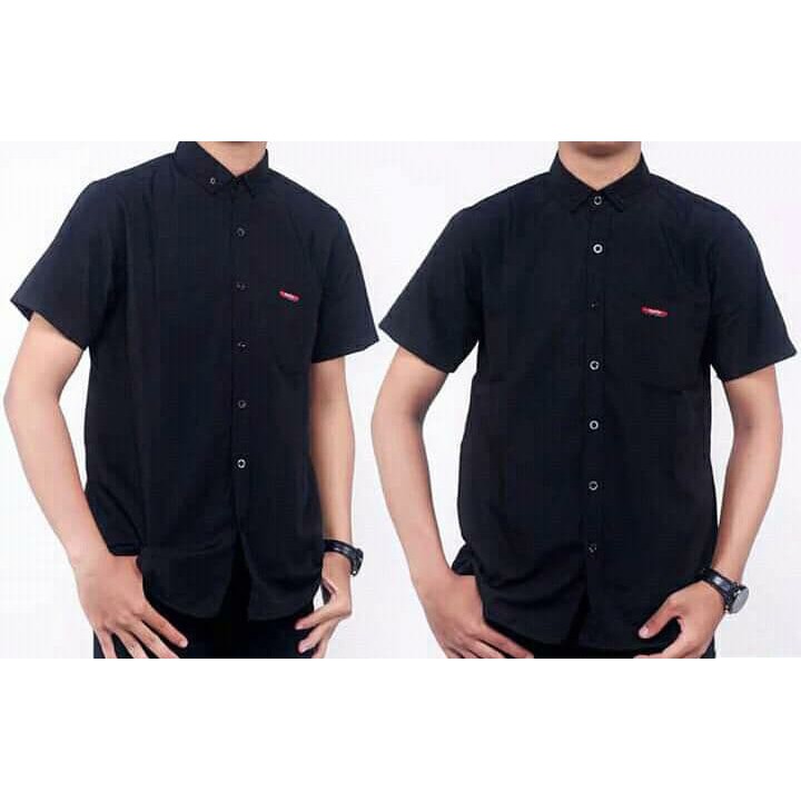 Volcom-Kemeja Pria Polos Allsize M L XL berkualitas