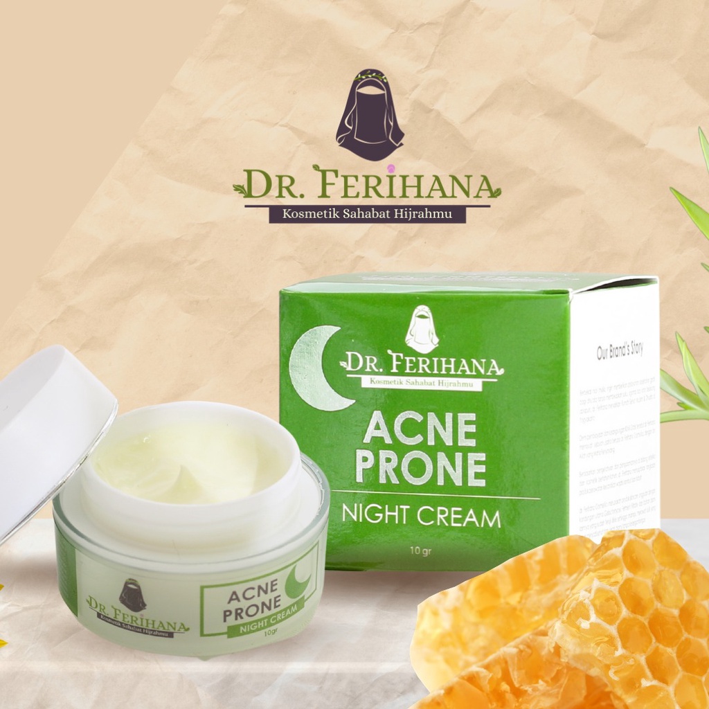 Acne Prone Day Cream dr. Ferihana Cosmetics &amp; Skincare Krim Siang untuk Perawatan Wajah Kulit Berminyak Berjerawat Ringan Sedang sampai Meradang Bernanah BPOM LPPOM HALAL MUI