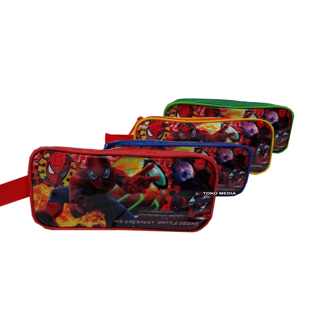 BEST SELLER!! Tempat Pensil Karakter Bahan Tebal Batman Spiderman dll (Boys Series)-SPIDERMAN