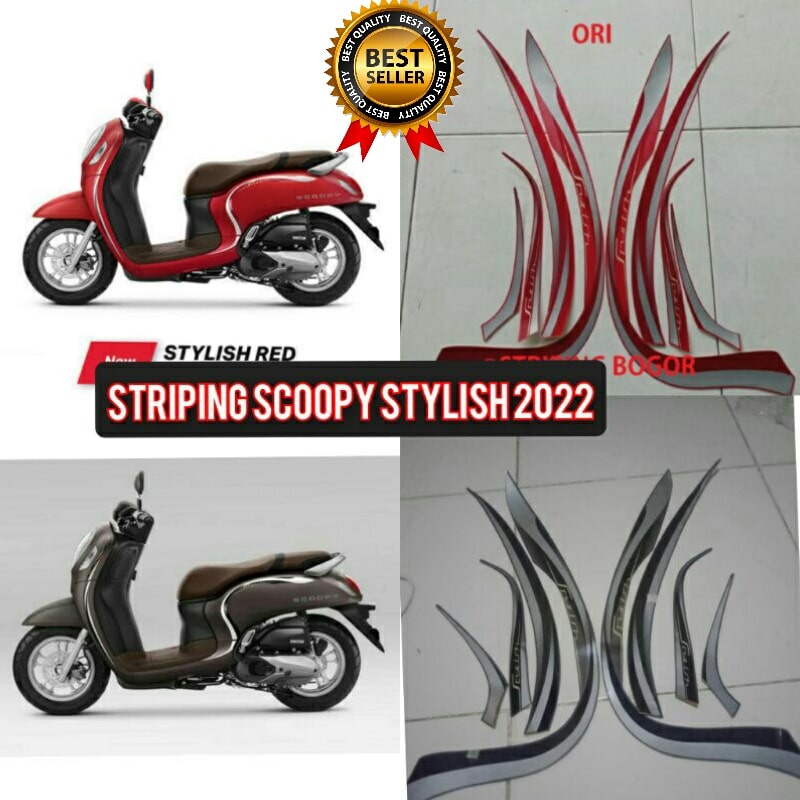 stiker sticker striping honda scoopy stylish 2022