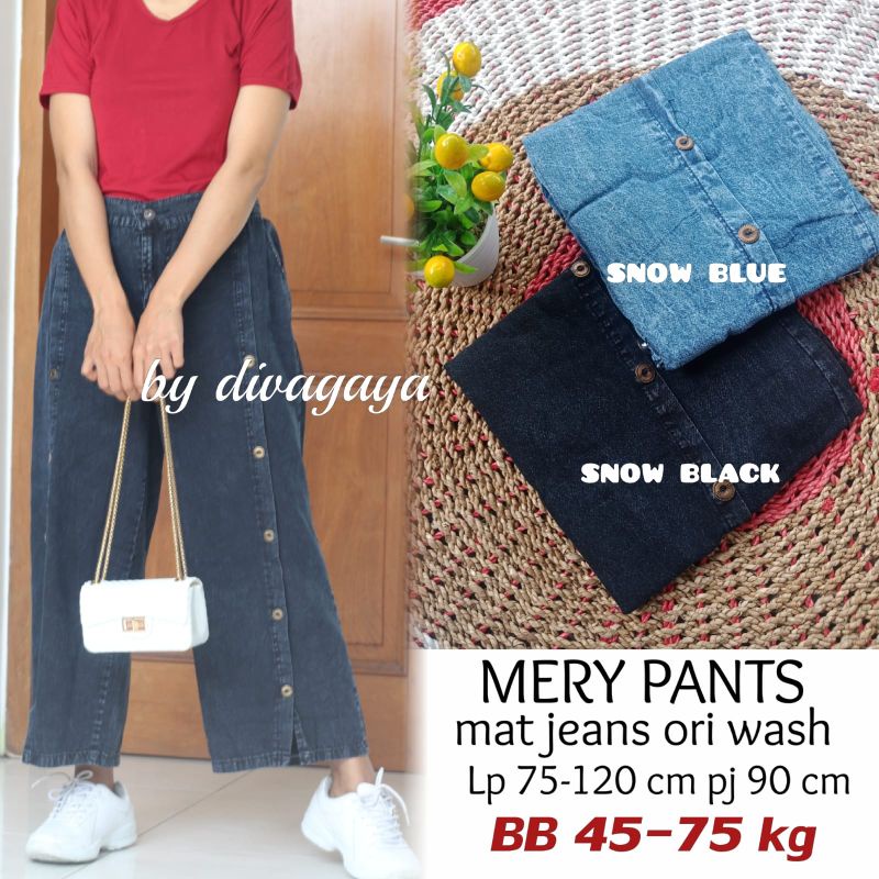 KULOT KANCING MERY JEANS WASH